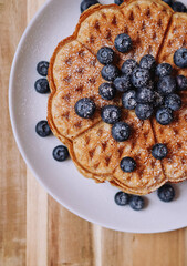 Homemade healthy waffles with Love