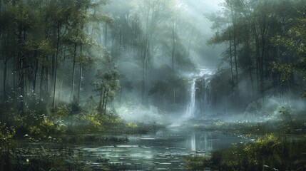 Aura of the Mystic Moors, Calming Mists and Spiritual Landscapes