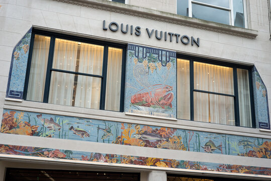 Lille - France - 1 March 2024 - view of louis vuitton the famous luxury store facade