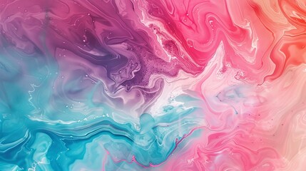 Fototapeta premium Abstract marbling thats a sip of a cool summer cocktail, refreshing and bright