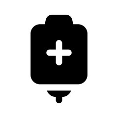 Obraz premium blood bag glyph icon