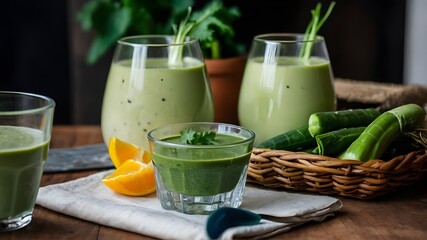 green vegetables juice, mint juice, health benefits of green leaf juice, morning juice for liver cleaning