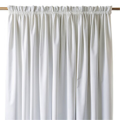 White curtain isolated on transparent background
