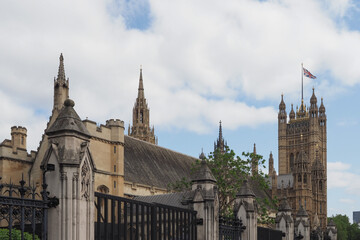 Westminster Hall at the Parliament in London