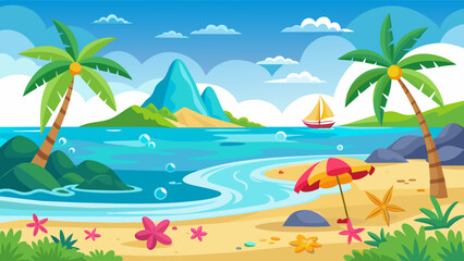 Obraz na płótnie Canvas summer-ocean-background
