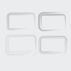 Set of black thick speed lines. Speed lines in rectagle form. Geometric art. Design element for logo, tattoo, web pages, template, abstract vector background.	