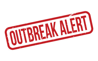 Outbreak Alert Rubber Stamp Seal Vector