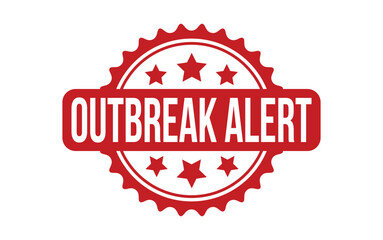 Outbreak Alert Rubber Stamp Seal Vector