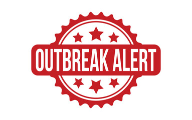 Obraz premium Outbreak Alert Rubber Stamp Seal Vector