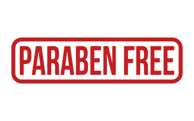 Red Paraben Free Rubber Stamp Seal Vector