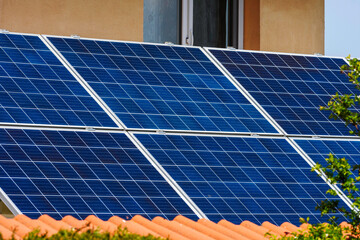 solar panels on roof