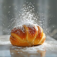 Baking Magic: Croissant Sprinkled with Sugar