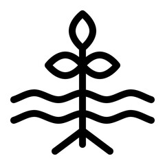 Plant growth soil icon