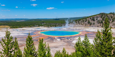 GRAND PRISMATIC SPRING OVERLOOK Yellow Stone National Park