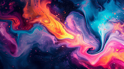 Create a mesmerizing abstract fluid background with vibrant colors swirling together gracefully.