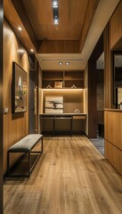 Elegant Wooden Interior with Modern Design Elements