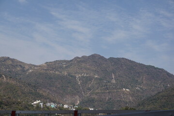 Rishikesh mountain with blue sky