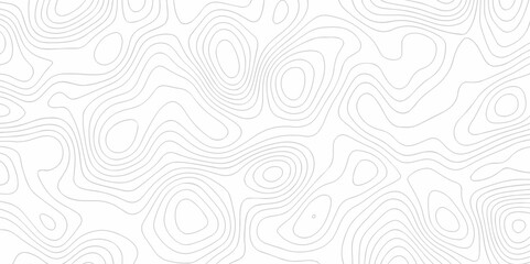 Vector geography landscape Topo contour map on white background, Topographic contour lines. Seamless pattern with lines Topographic map. Geographic mountain relief diagram line wave carve pattern.