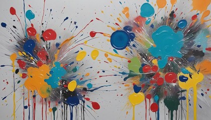 Modern impressionism technique in bright colours 