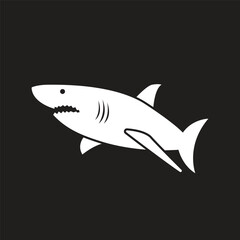 icon shark vector
