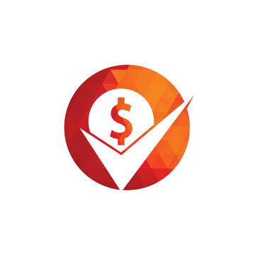 Money check logo design. Cash Icon symbol design. Good payment logo template.	