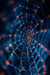Digital web connections in cyber space