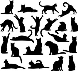 Cat silhouette simple vector illustration