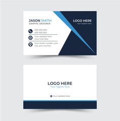 Modern creative business card and name card, simple clean template vector design. Business card for business and personal use. Vector illustration design, horizontal layout, print ready.