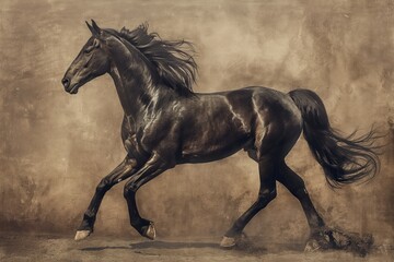 Obraz na płótnie Canvas A very handsome and cool stallion.