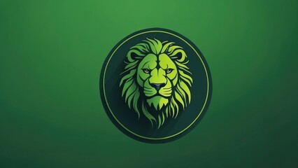 a minimalist and abstract logo with elements of ancient lion