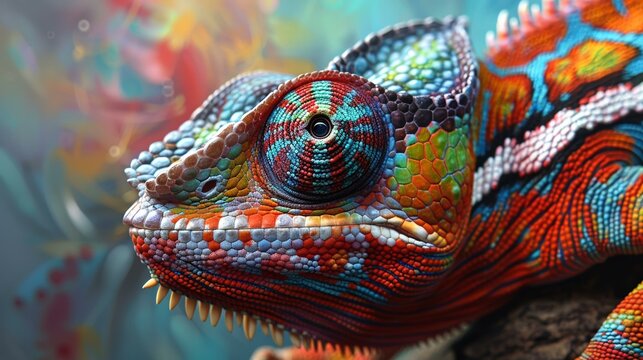 Chameleon colors, pattern shifting, abstract camouflage
