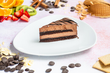 chocolate cake on a plate