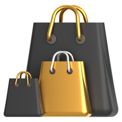 3d icon of 3 shopping bags