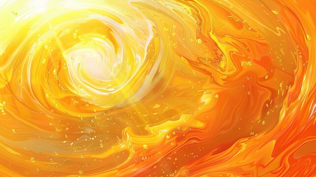 An abstract design of swirling orange and yellow hues representing the essence of vitamin C