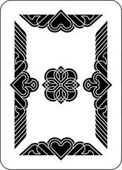 A back pattern card design from a playing cards deck pack