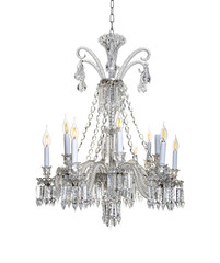 luxurious classic crystal chandelier isolated on white background, clipping path included 