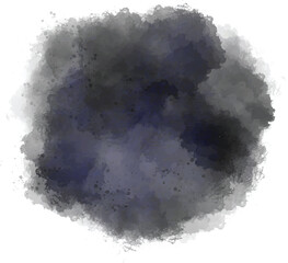 black watercolor paint stroke background