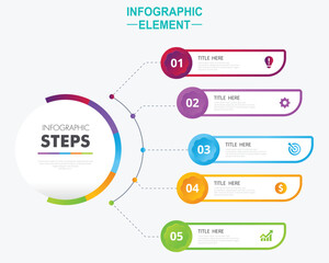 Infographic vector elements for business illustration in modern style.