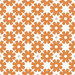 seamless background with orange flowers