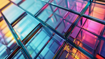 a close up of a colorful stained glass window