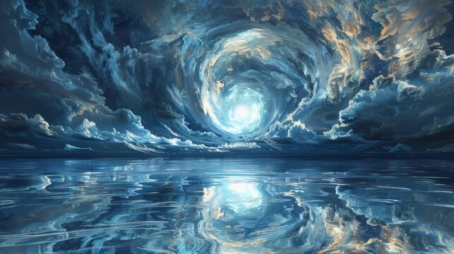 Ether Eclipse reflections shimmer on Sapphire Swirl oceans