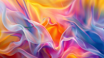 Vivid colors blend seamlessly, shaping a gradient wave that pulses with movement and vitality.