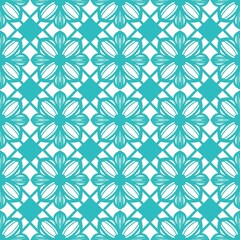 seamless pattern with  green line of flowers