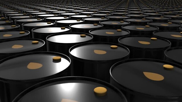 Global International Commodity Trade In Oil Crude Oil Barrels Concept