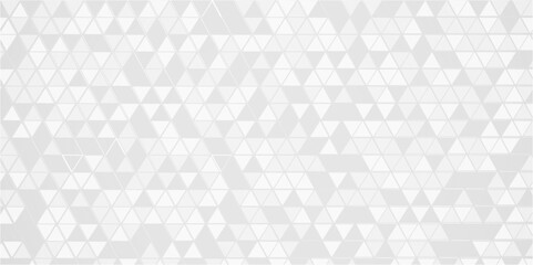 Abstract digital grid light pattern white Polygon Mosaic triangle Background, business and corporate background. Vector geometric seamless technology gray and white transparent triangle background.