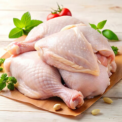 free photo raw chicken meat