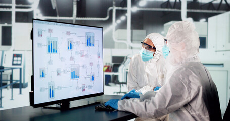Sterile Semiconductor Manufacturing Factory And Worker