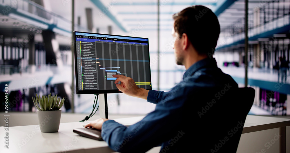 Poster Gantt Project Management Chart Software