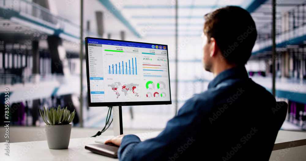 Aufkleber KPI Business Analytics Data Dashboard