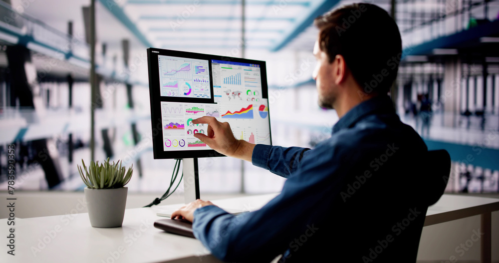 Poster kpi business data dashboard